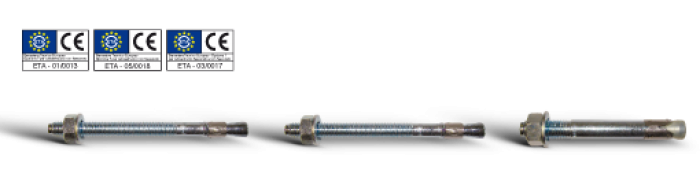 B Ancorante Bossong passante ETA CE versione inox B Ancorante Bossong passante ETA CE disponibile in versione inox
